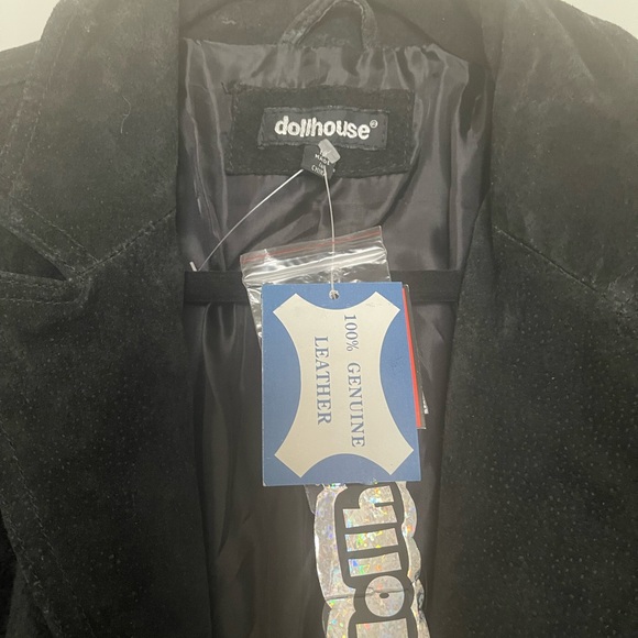 Dollhouse Suede Jacket. Y2K. Size Medium Black.New with Tag. - Picture 3 of 5